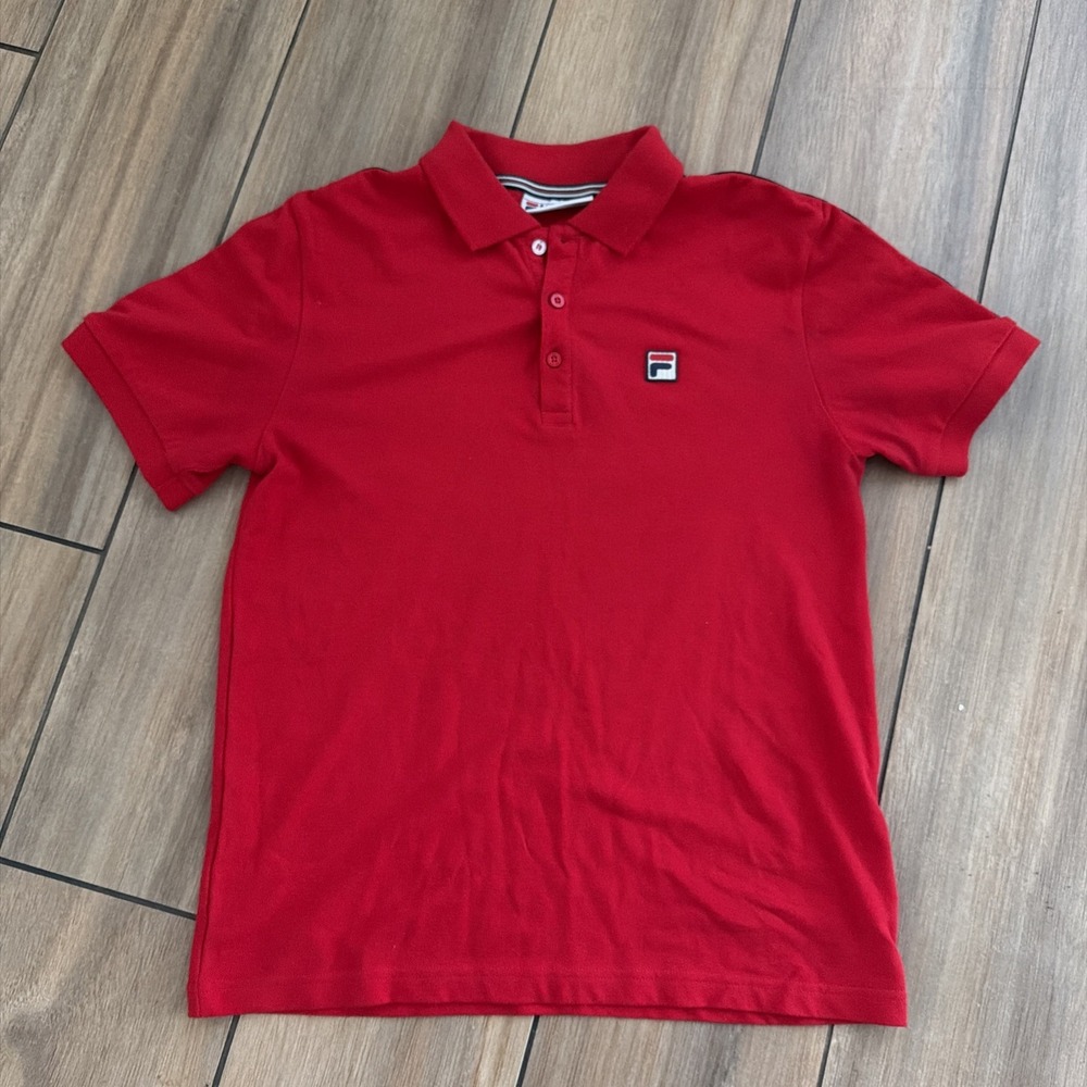 FILA Sport - Polo Shirt Men's Small Short Sleeve Solid Red